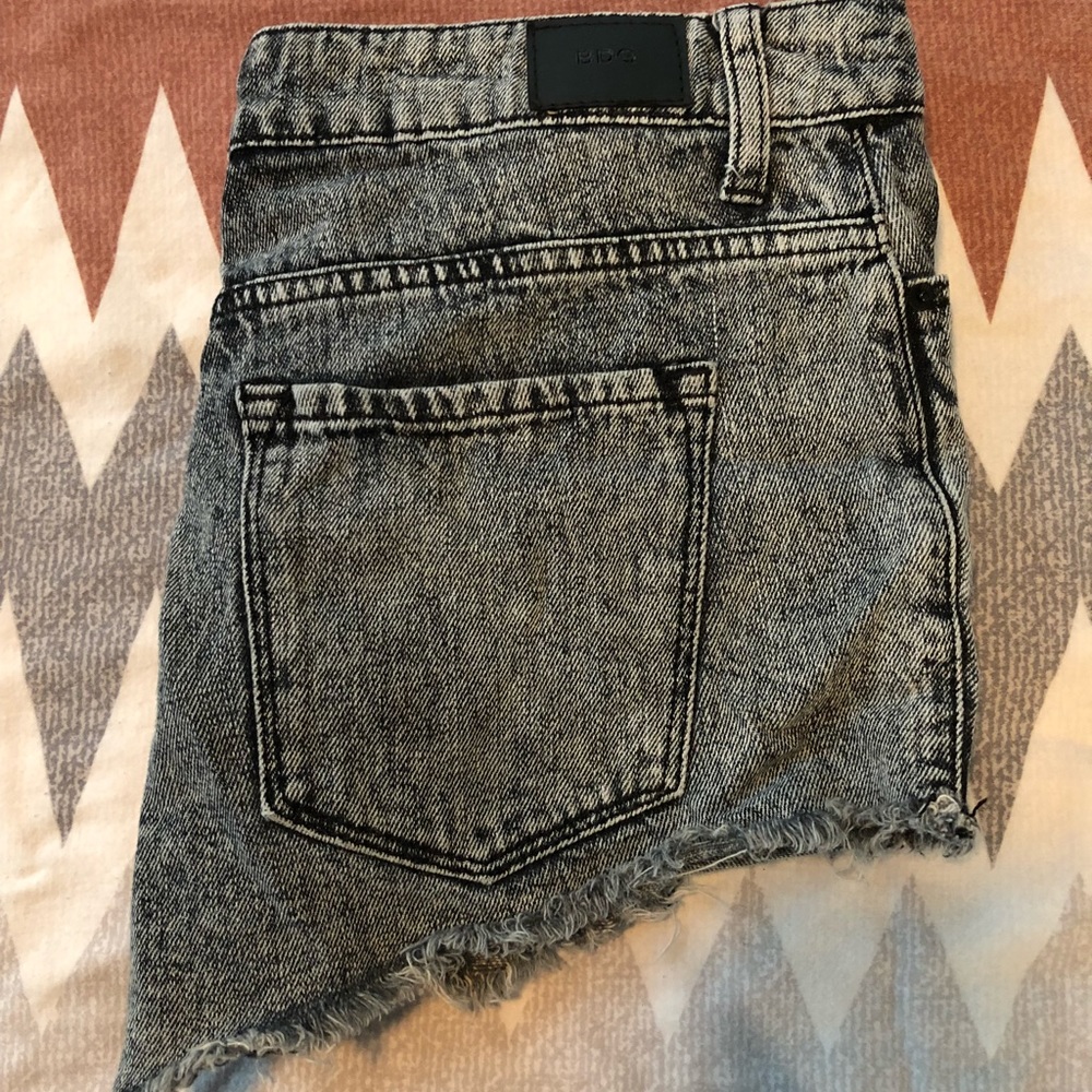 BDG High Waisted Washed Black Denim Cutoffs